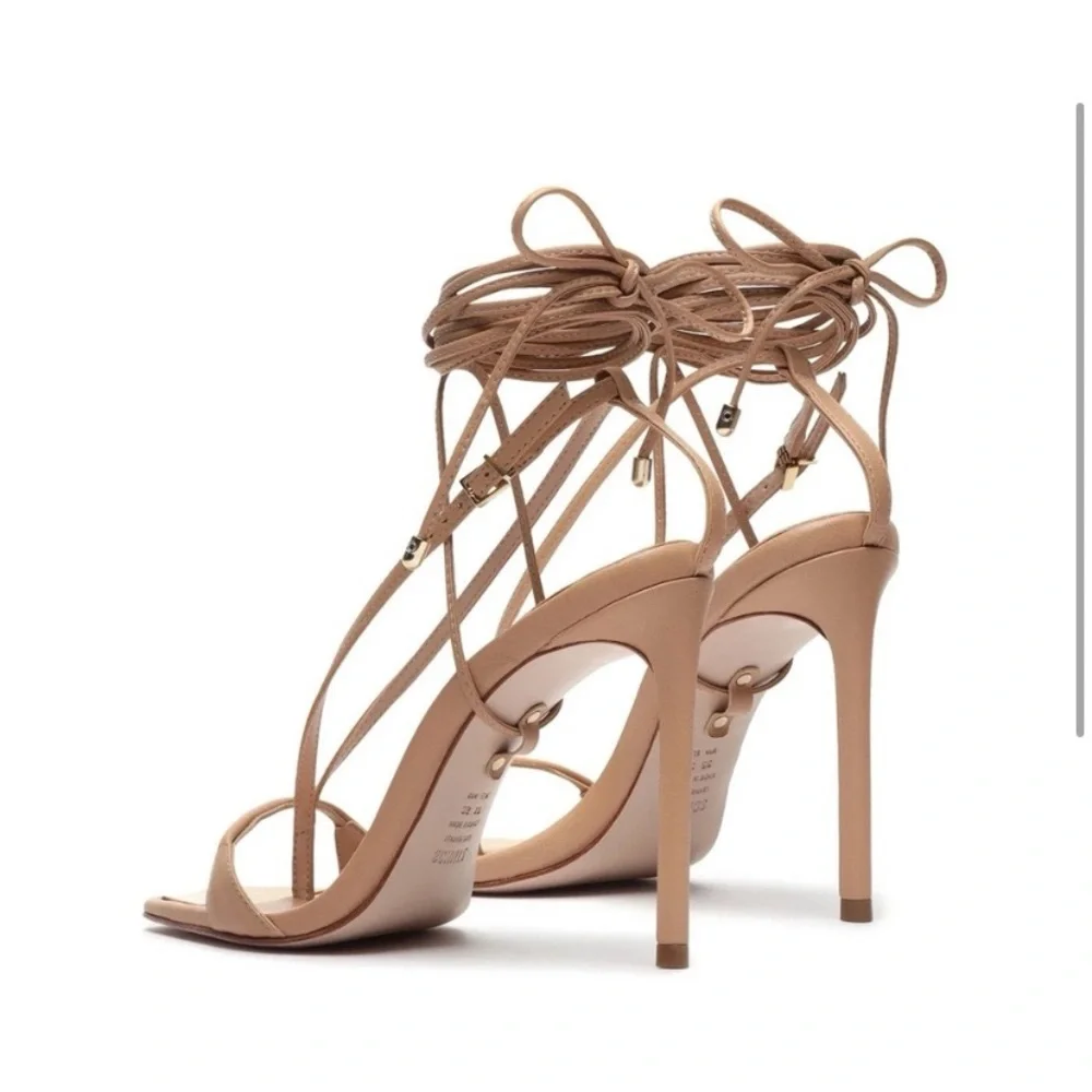Schutz Vikki Leather Strappy Sandals